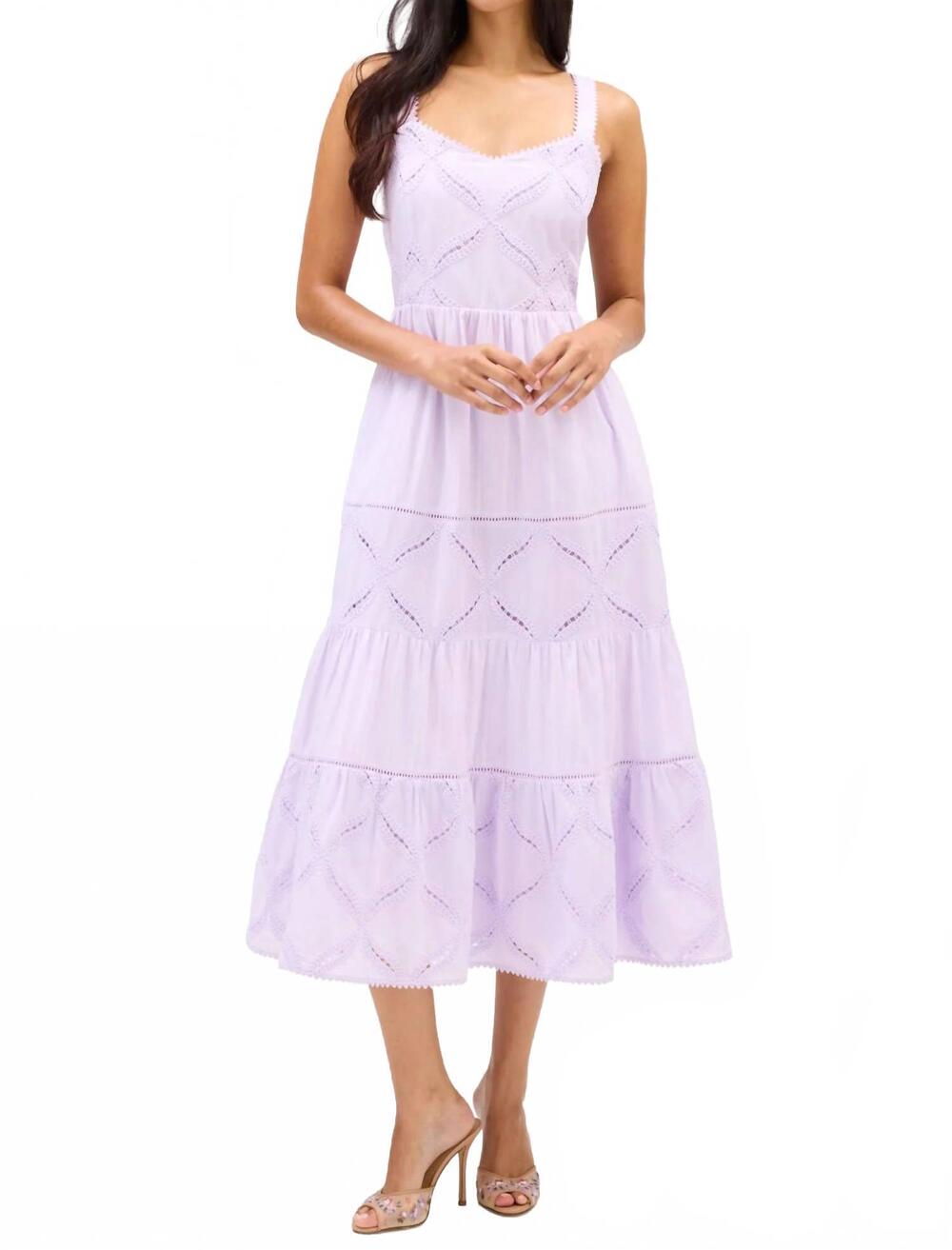 NEW ALLISON NEW YORK jade midi dress in orchid